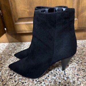 Black Ankle Boots with Skinny Heel